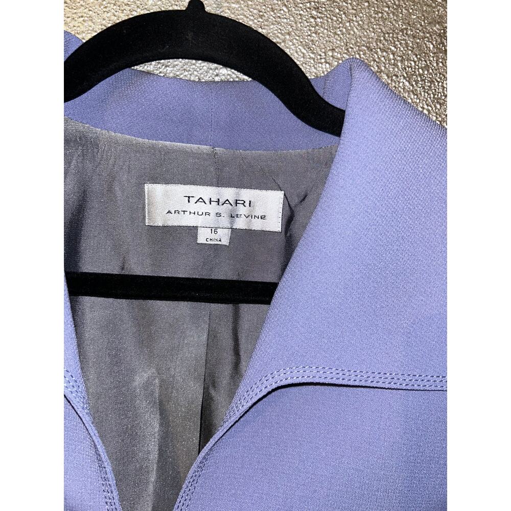 Tahari ASL Iris Skirt Suit Set 16 NWT Purple Blazer Pencil Skirt Career Business - Picture 9 of 12